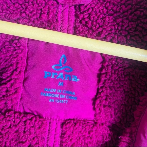 Prana Sherpa Lined Diva Front Zip Maroon Jacket Size: M - Picture 5 of 7